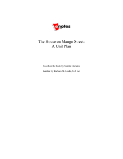 The House on Mango Street: A Unit Plan