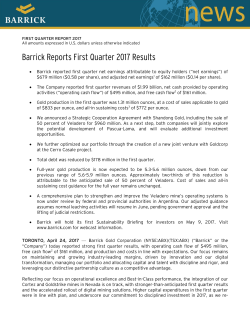 2017 Q1 Report - Barrick Gold Corporation