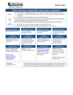 Task - Social Studies - Grade 2 - Elections PDF