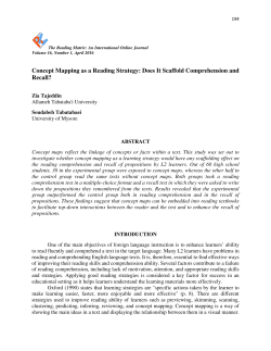 Concept Mapping as a Reading Strategy: Does It Scaffold