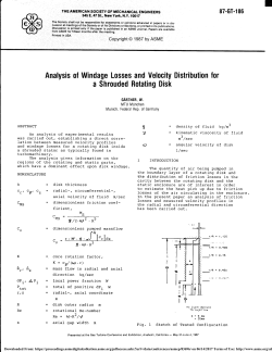 Analysis of Windage Losses and Velocity Distribution for a