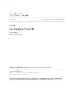 Slaveholding Presidents - ScholarWorks@GVSU
