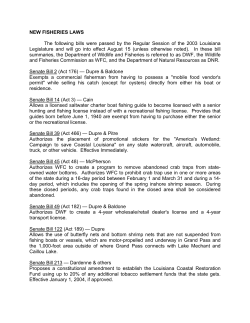 new fisheries laws - Louisiana State University