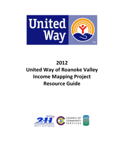 2012 United Way of Roanoke Valley Income Mapping Project