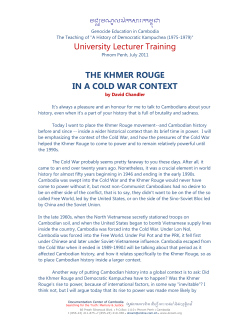 The Khmer Rouge in a Cold War Context