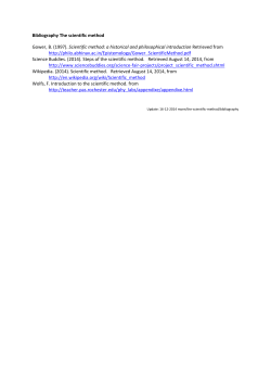 Bibliography The scientific method Gower, B. (1997