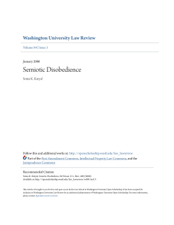 Semiotic Disobedience - Washington University Open Scholarship