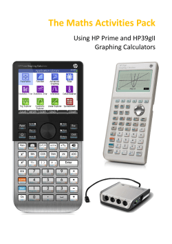 The Maths - HP Graphing Calculators