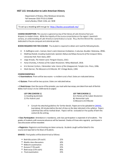 HIST 115: Introduction to Latin American History