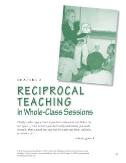 Chapter 3: Reciprocal Teaching in Whole