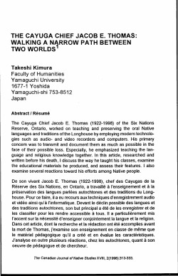 the cayuga chief jacob e. thomas