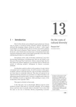 On the costs of cultural diversity