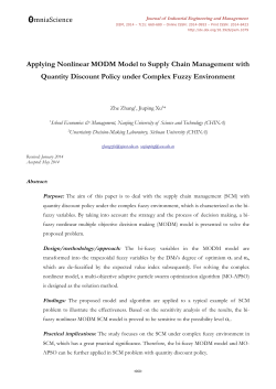Applying Nonlinear MODM Model to Supply Chain Management