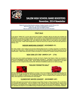 SALEM HIGH SCHOOL BAND BOOSTERS