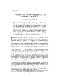 a youthful community: theological and ministerial challenges