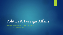 Ch 11-12 Politics Foreign Affairs