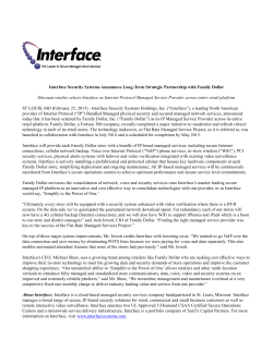 Interface Security Systems Announces Long