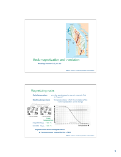 Rock magnetization and translation Magnetizing rocks