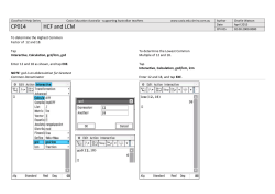 CP014 HCF and LCM - ClassPad Help Series