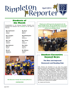 Students of the Month Student Executive Council News the Month