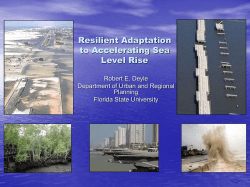 Robert Deyle, Resilient Adaptation to Accelerating Sea Level Rise