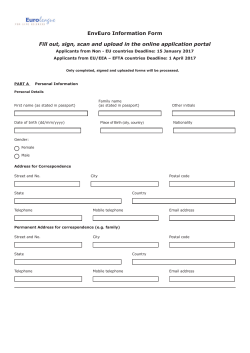 EnvEuro Information Form Fill out, sign, scan and upload in the