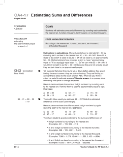 OA4-17 Estimating Sums and Differences
