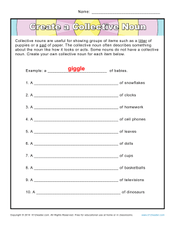 Create a Collective Noun Noun Practice Worksheet