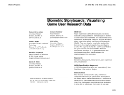 Biometric storyboards: visualising game user research data