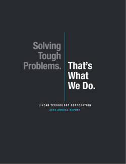 2015 Annual Report - Linear Technology