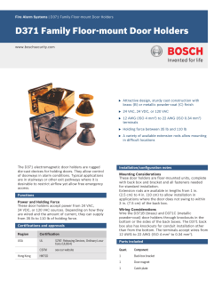 D371 Family Floor‑mount Door Holders