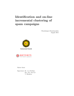 Identification and on-line incremental clustering of spam campaigns