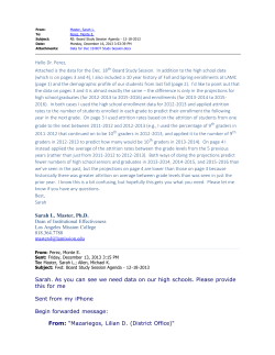 Sarah L. Master, Ph.D. Sarah. As you can see we need data on our