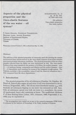 Aspects of the physical properties and the visco