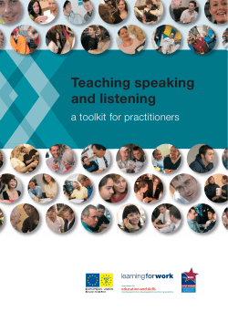 Teaching speaking and listening: a toolkit for