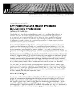Environmental and Health Problems in Livestock