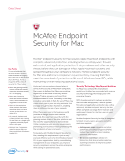 McAfee Endpoint Security for Mac Data Sheet