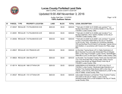 2016 Forfeited Land Sale List