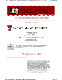 Alumni Connect Message from the Chair