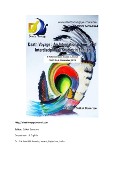 http//:daathvoyagejournal.com Editor: Saikat Banerjee Department