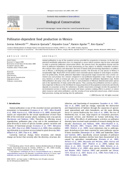 Pollinator-dependent food production in Mexico