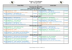 Program CSI Peelbergen 6th - 9th April 2017 Horse inspection