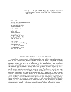 Modeling Insolation on Complex Surfaces