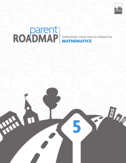 Parent Roadmap - Supporting Your Child in Mathematics (Grade 5)