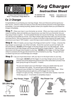Oz Brew Keg Charger Instructions