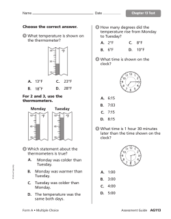 Choose the correct answer. What temperature is