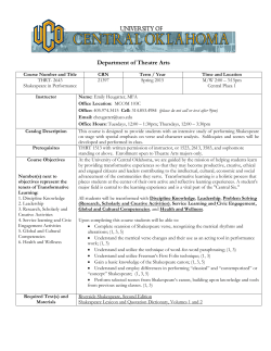 Department of Theatre Arts - UCO