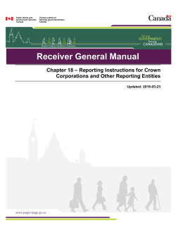 Receiver General Manual - Services publics et Approvisionnement