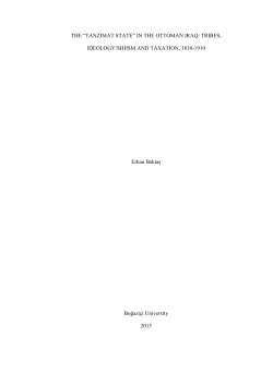 THE &ldquo;TANZIMAT STATE&rdquo; IN THE OTTOMAN IRAQ