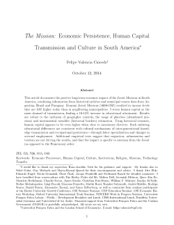 The Mission: Economic Persistence, Human Capital